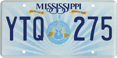 MS license plate YTQ275