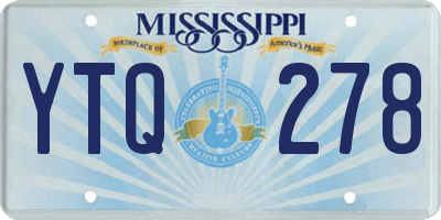 MS license plate YTQ278