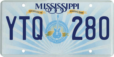 MS license plate YTQ280