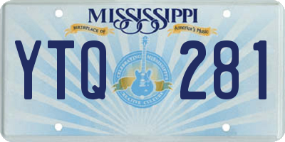 MS license plate YTQ281