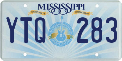 MS license plate YTQ283