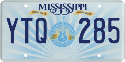 MS license plate YTQ285
