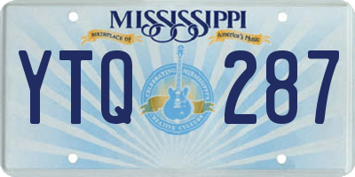 MS license plate YTQ287