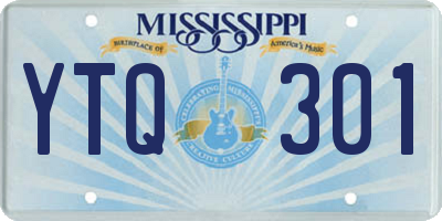 MS license plate YTQ301
