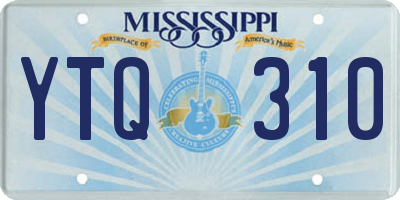 MS license plate YTQ310