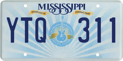 MS license plate YTQ311