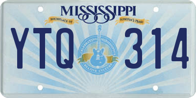 MS license plate YTQ314