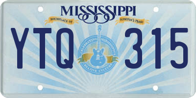 MS license plate YTQ315