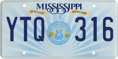MS license plate YTQ316