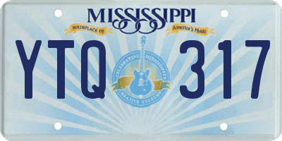 MS license plate YTQ317