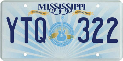 MS license plate YTQ322