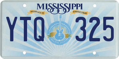 MS license plate YTQ325