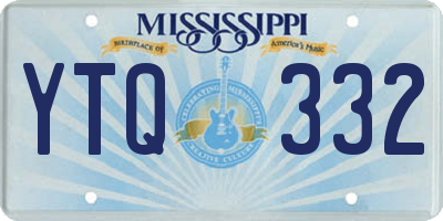 MS license plate YTQ332