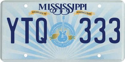 MS license plate YTQ333