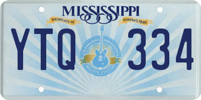 MS license plate YTQ334