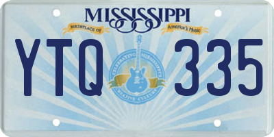 MS license plate YTQ335