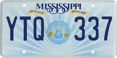 MS license plate YTQ337