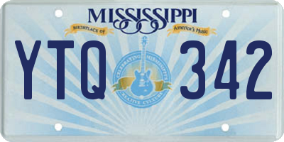 MS license plate YTQ342
