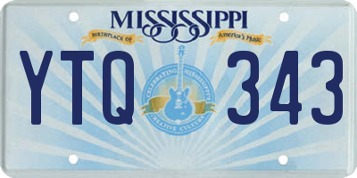 MS license plate YTQ343