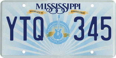 MS license plate YTQ345