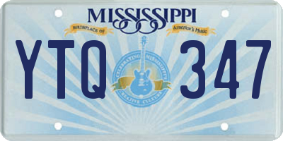 MS license plate YTQ347