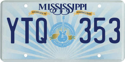 MS license plate YTQ353