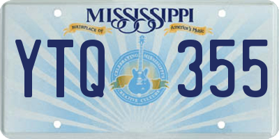 MS license plate YTQ355