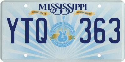 MS license plate YTQ363