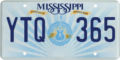 MS license plate YTQ365