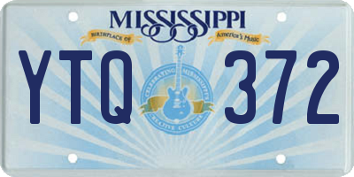 MS license plate YTQ372
