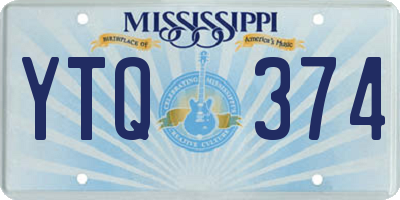 MS license plate YTQ374
