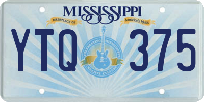 MS license plate YTQ375