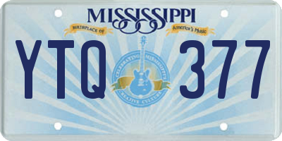 MS license plate YTQ377