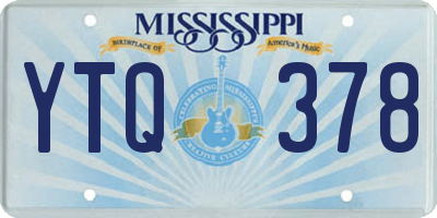 MS license plate YTQ378