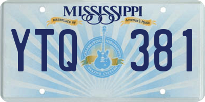 MS license plate YTQ381
