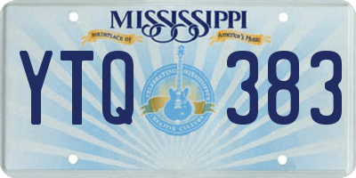 MS license plate YTQ383