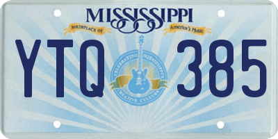 MS license plate YTQ385