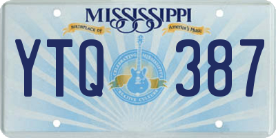 MS license plate YTQ387