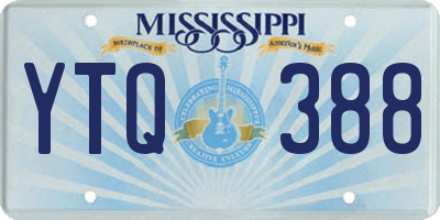 MS license plate YTQ388