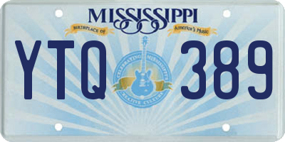MS license plate YTQ389