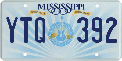 MS license plate YTQ392
