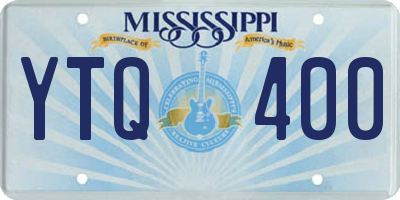 MS license plate YTQ400