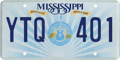 MS license plate YTQ401