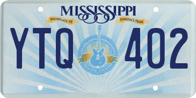 MS license plate YTQ402