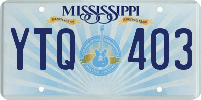 MS license plate YTQ403