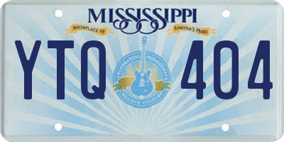 MS license plate YTQ404