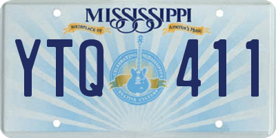 MS license plate YTQ411