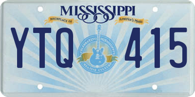 MS license plate YTQ415