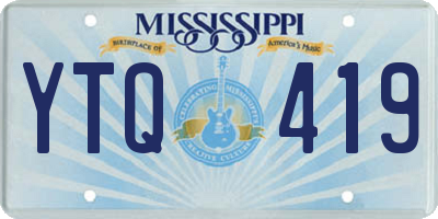 MS license plate YTQ419