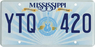 MS license plate YTQ420